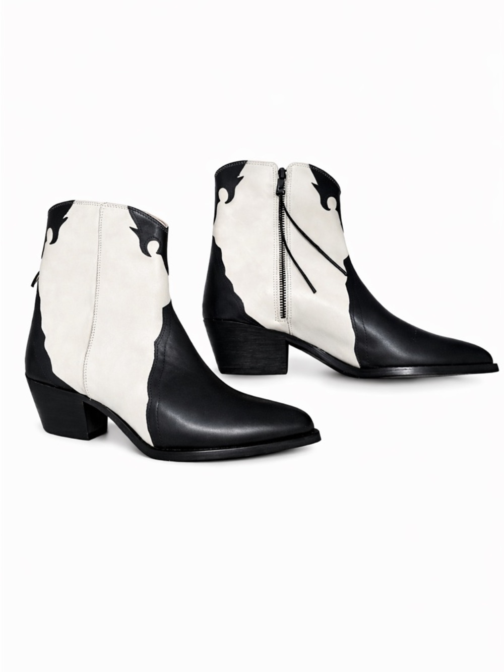 Free People New Frontier Western Boot Arctic Fox Combo NWT 38.5